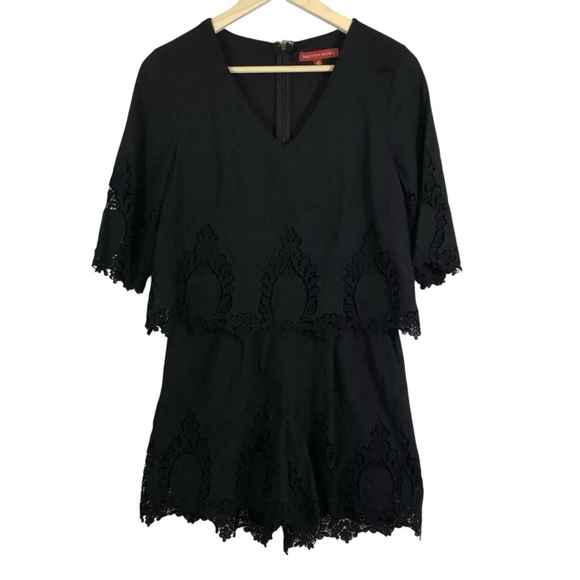Saks Fifth Avenue Small Black Romper Shorts - Picture 1 of 12